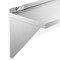 KUTLER Stainless Steel Shelf, NSF Commercial Wall Mount Shelves with Backsplash, Floating Metal Shelving for Restaurant, Kitchen, Home, Garage